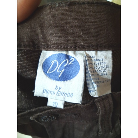 DG2 Diane Gilman Women's Brown Pants, Boot Cut, Size 10 - Picture 3 of 7